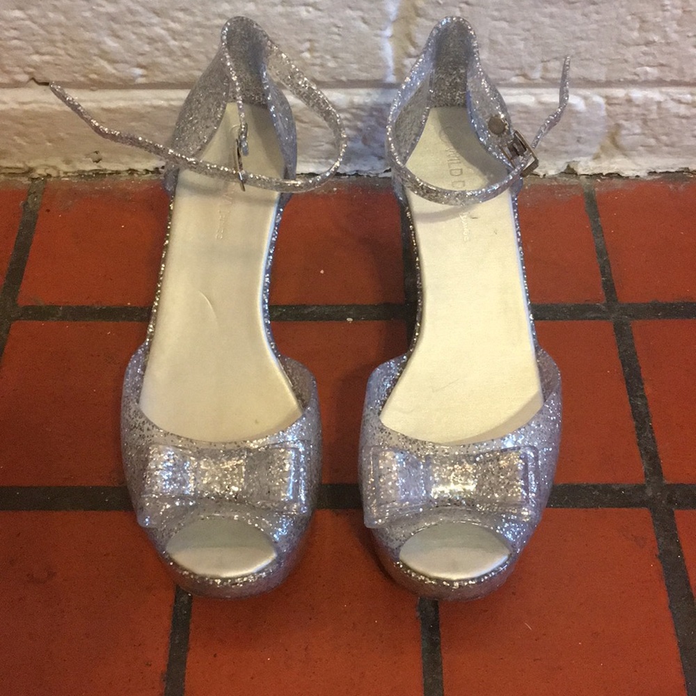 Silver Glitter Jelly Wedges